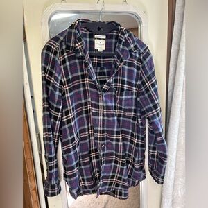 American Eagle Outfitters Navy and Red Checkered Shirt